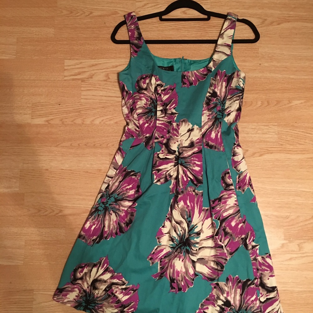 Nine West bright colorful floral summer Dress